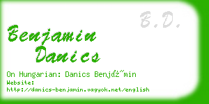 benjamin danics business card